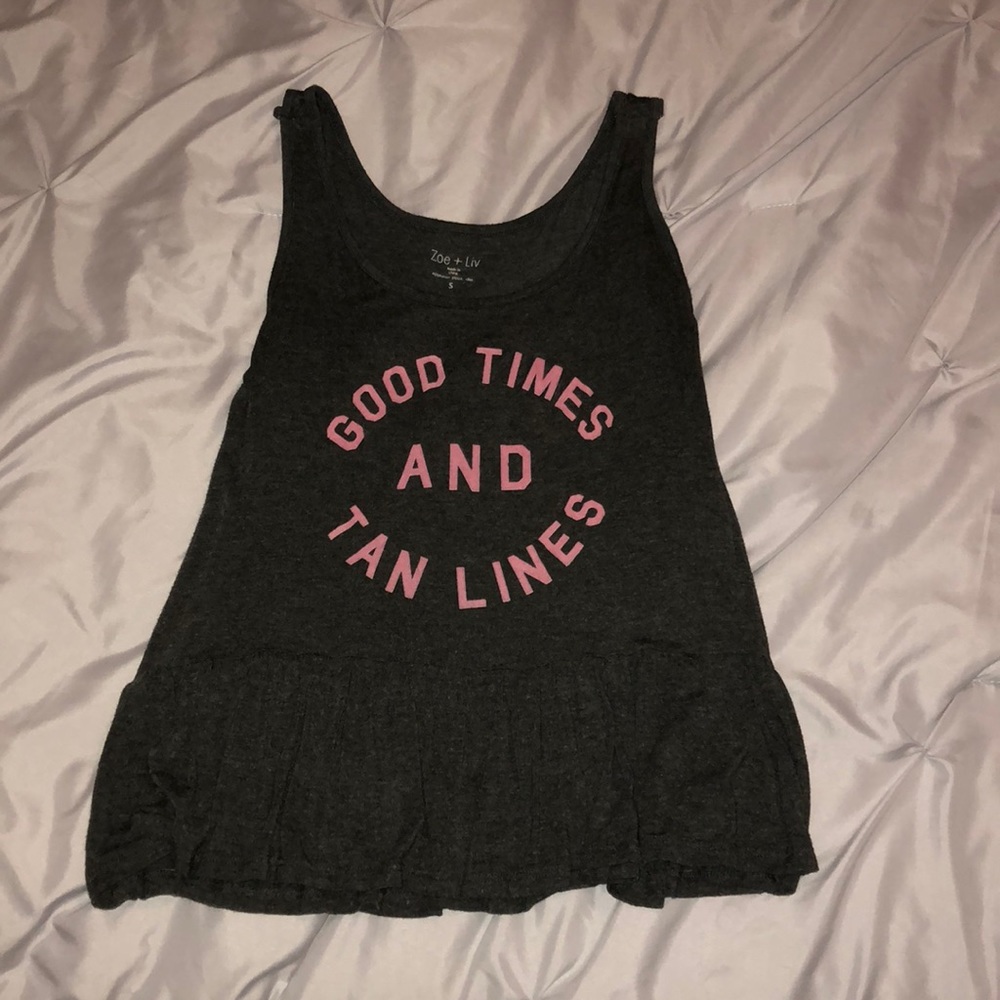 Zoë + Liv good times and tan lines tank top